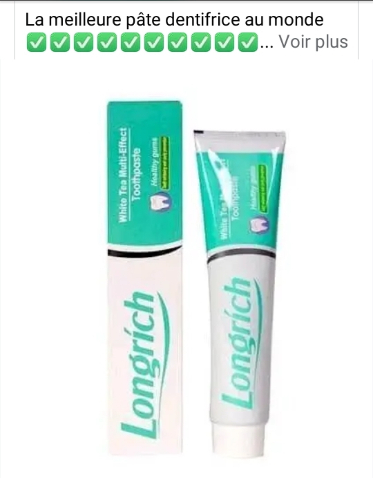 Pâte dentifrice Longrich