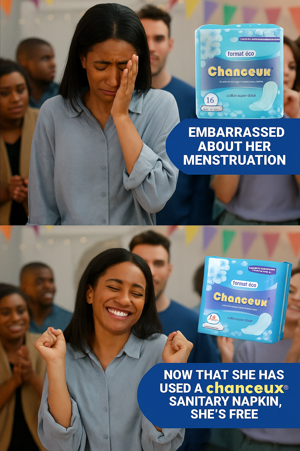 Serviette hygiénique chanceux 