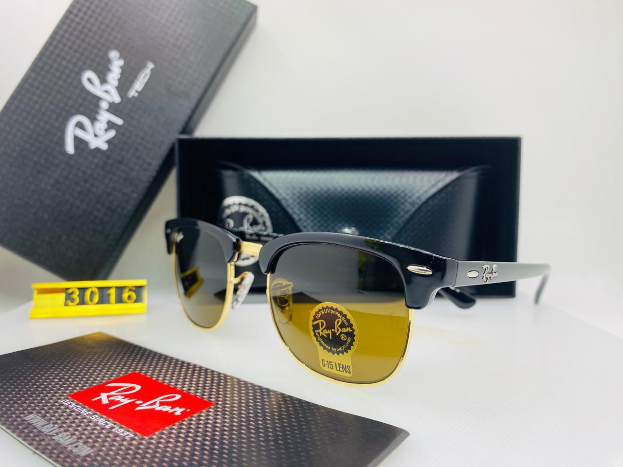 Lunettes Ray Ban – Modèle3016 (couleur noir, au verre jaune)