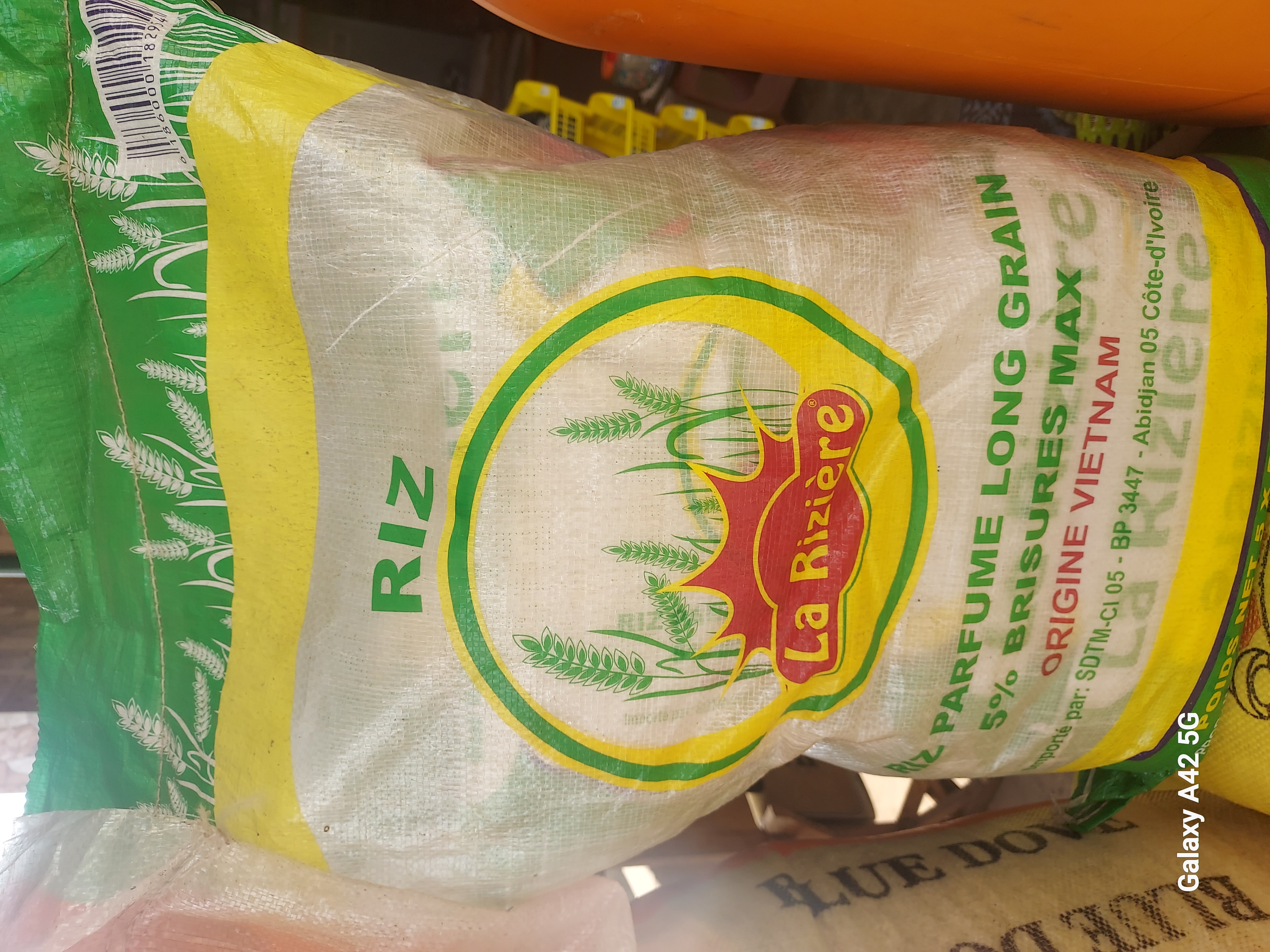 Riz Rizières long grain 5x5kg(25kg)