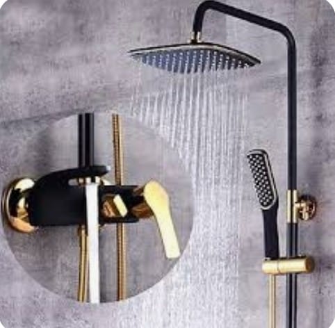 Ensemble de Douche mitigeur en Acier Inoxydable – Finition Mate – Ref: EDA3516