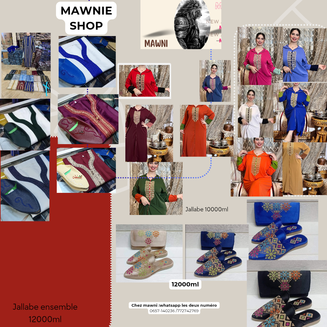 Babouche et jallabet homme et femme